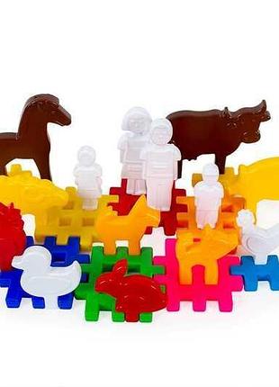 Игрушка детский набор "ферма №1" 115/15 (3) "bamsic", 38 деталей, фигурки людей, фигурки животных