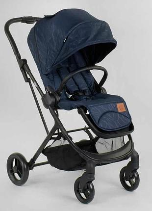 Коляска прогулочная детская "joy" liliya 66916 (1) цвет синий, футкавер