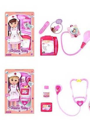 Лялька а 717 (48/2) висота-32 см, набір лікаря, у коробці