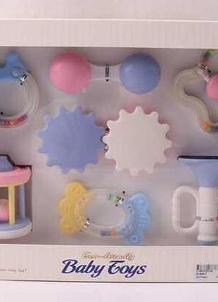 Игрушка набор погремушек sl 84817 (24/2)два прорезывателя, два свистка, погремушки с наполнителем, в