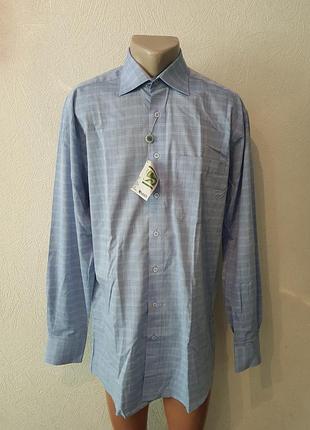 Голубая рубашка в клетку