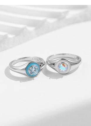 Яскрава срібна каблучка 5