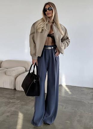 Базові брюки палаццо чорний, графіт, бордо, рожевий, лимонний, білий