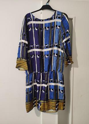 Шелковое платье шелк 100% р.12 италия
