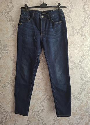 Женские утепленные джинсы, новые, размер 30, синие, зима / холодная осень