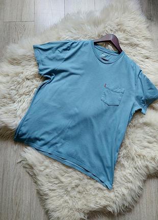 💙💜💛 базова голуба футболка levi's