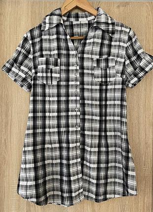 Сорочка подовжена у клітинку