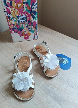 Кожаные итальянские босоножки для девочки gooseppo 24 размера, стелька 15см