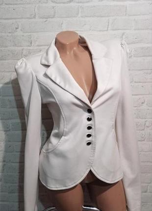 Піджак жакет екстравагантний білий, розмір м