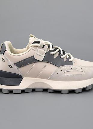 Кроссовки женские 588821 бежевые серые