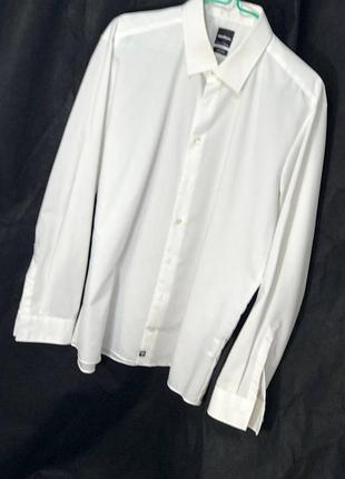 Чоловіча біла сорочка класична ділова сорочка