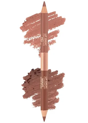 Подвійний олівець для губ charlotte tilbury super nudes lip cheat contour duo lip liner medium sculpt