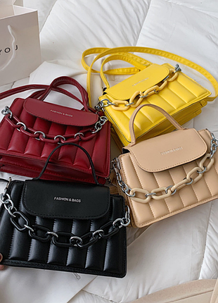 Женская мини сумка маленькая сумочка клатч стеганая