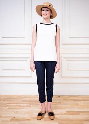 Базовая трикотажная майка белого цвета хлоя