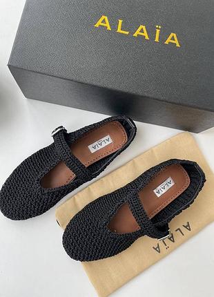 Чорні балетки alaia преміум люкс
