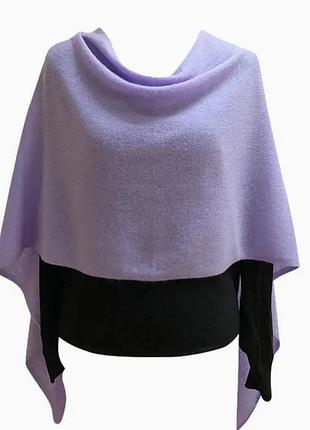 Кашемировое пончо накидка на плече из кашемира