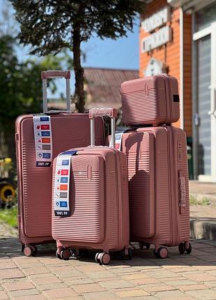 Полипропилен 100% состав большой чемодан дорожный l на колесах 4 колеса 110 литров