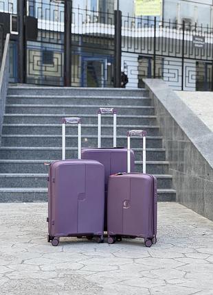 Полипропилен marsel большой чемодан дорожный l на колесах 4 колеса 110 литров