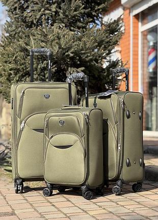 Маленький чемодан дорожный тканевый s польша на колесах wings с подшипником