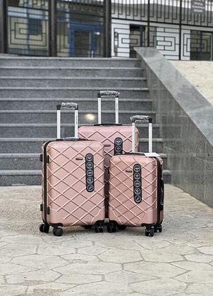 Ударопрочный wings большой чемодан дорожный l на колесах польша 110 литров