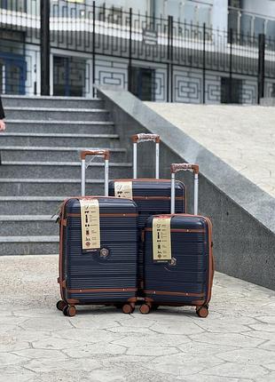 3 шт комплект полипропилен 100% расширение  чемодан   на колесах 4 колеса 360*