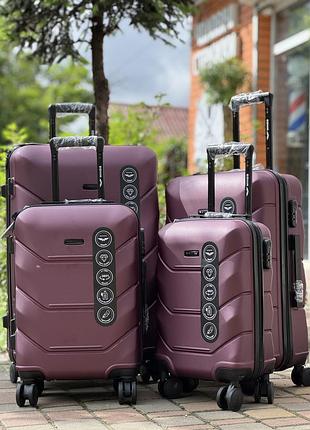 Ударопрочный wings большой чемодан дорожный l на колесах польша 110 литров