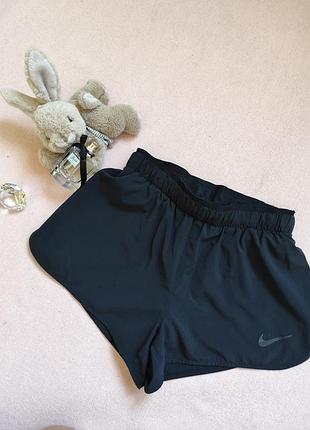 Шорти р 34 xs 42 nike подвійні чорні короткі  dri-fit