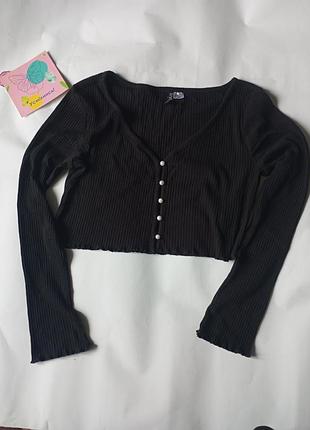 Кофтинка топ , розмір с-л, чорного кольору