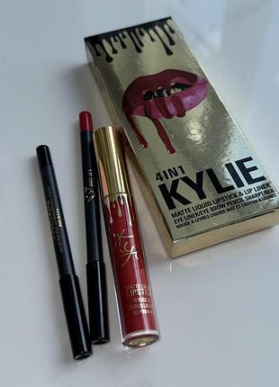 Kylie набір олівців+блиск помада для губ кайлі