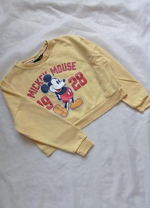 Світшот оверсайз вкорочений з міккі макс дівчинці 8-9 років