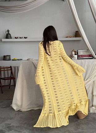 Ажурное трикотажное силуэтное платье 7