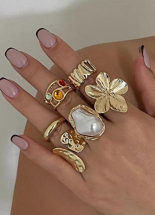 Гарний набір сет каблучок