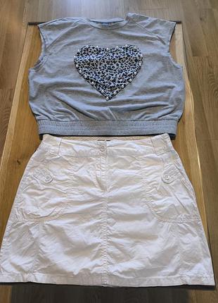 Комплект для подростка - футболка shein + юбка f&f