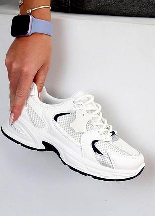 Кроссовки "aris", белый, натуральная кожа/текстильная сетка