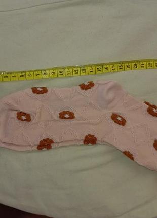 Шкарпетки білі світлі беж бежеві в квіточки