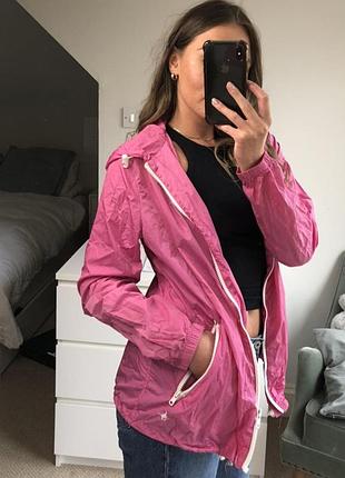 Розовая куртка, ветровка, дождевик jack wills