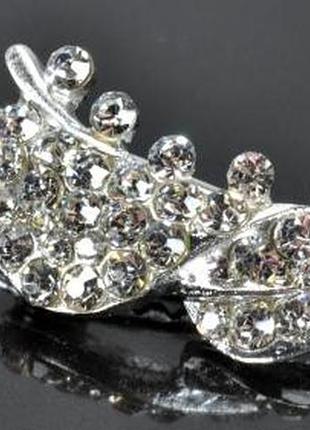 У1620-4-3 утка длина 5см с белыми камнями