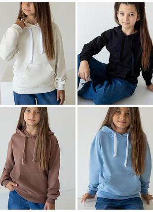 Подилочное худи для девушек, спортивная кофта с капюшоном, подилочная толстовка для девушек, батник для девушек, базовое худи для девочек