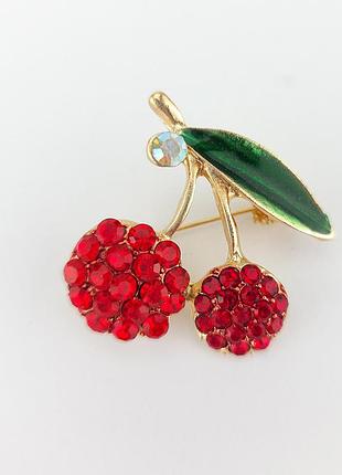 Брошка вишенка бр4890-7