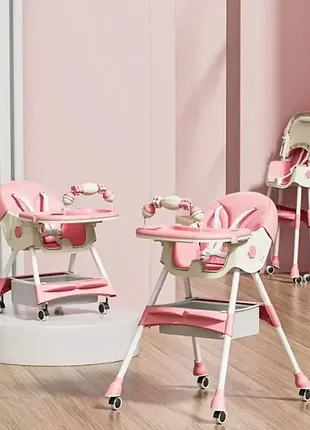 Багатофункціональний дитячий стільчик для годування 2в1 toti fr-30608 легка складна конструкція до 5