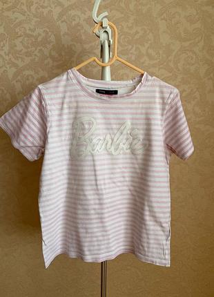 Жіноча футболка barbie в рожеву смужку від sinsay