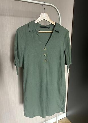 Жіноча літня коротка лляна сукня vero moda