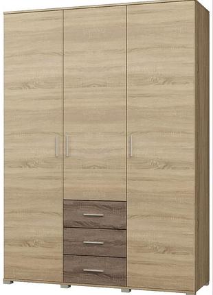 Шафа тридверна бриз шп-5, дуб сонома, трюфель мебель для дома