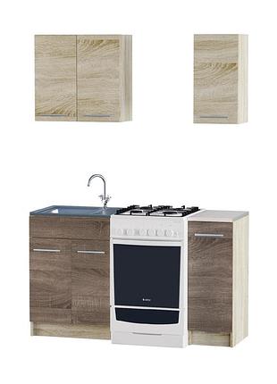 Еко набір №2, 0.9 м, з накладною мийкою-l, дуб сонома, дуб сонома трюфель меблі для дому