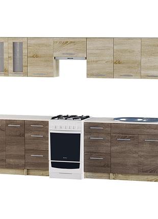 Еко набір 2.7 м, без мийки, дуб сонома, дуб сонома трюфель меблі для дому