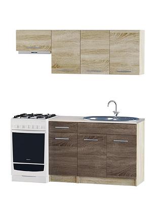 Еко набір 1.7 м, з врізною мийкою, дуб сонома, дуб сонома трюфель меблі для дому