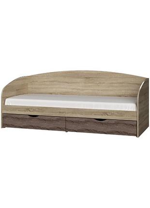 Ліжко комфорт 80х190, дуб сонома, трюфель мебель для дома