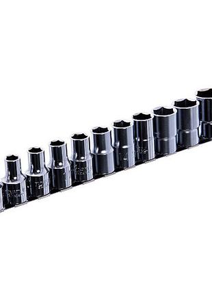 Набор 12-гранных головок на планке toptul 12-гр. 1/2" 11ед. 8-22мм gaaq1601u-12 гранд инструмент