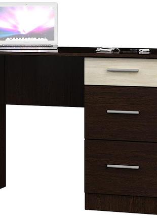 Стіл комп'ютерний школяр-4, венге темний, дуб молочний мебель для дома