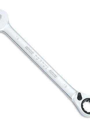 Ключ комбінований тріскачковий з реверсом toptul 14 мм abaf1414 гранд інструмент